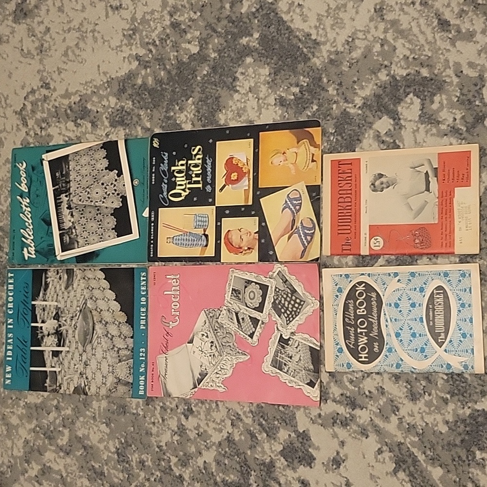 Vintage Crochet and Needlework Book Set